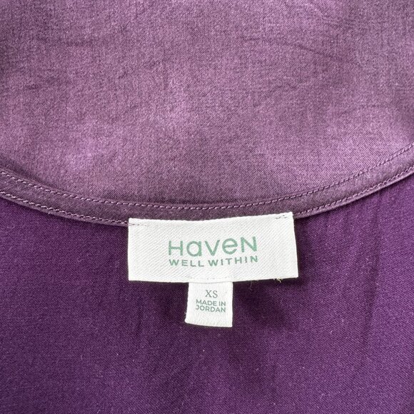 Haven Well Within by Talbots Plum Purple Silky Tank XS - Picture 4 of 6